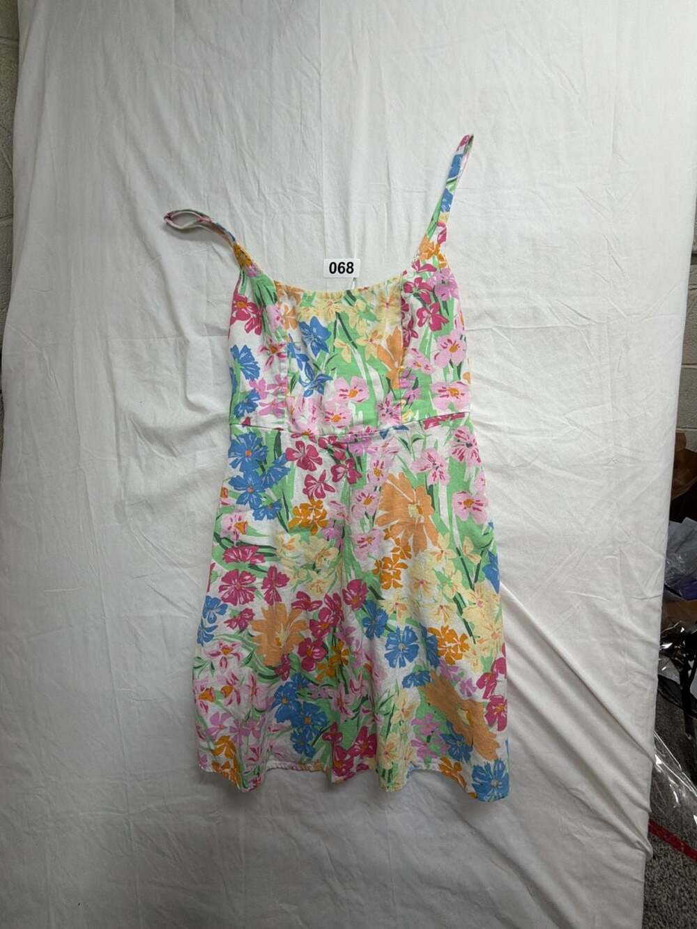 Old Navy Linen-Blend Floral Fit & Flare Cami Mini Dress